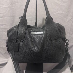 McQ by Alexander Mcqueen Satchel/Shoulder Handbag in Soft Pebbled Leather